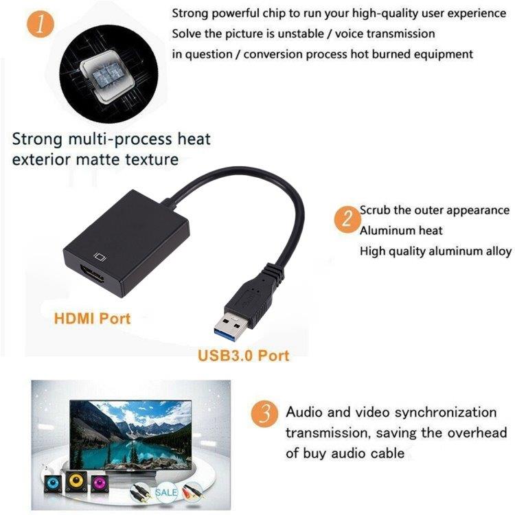 Externe grafische kaart-adapter -  USB3.0 naar HDMI