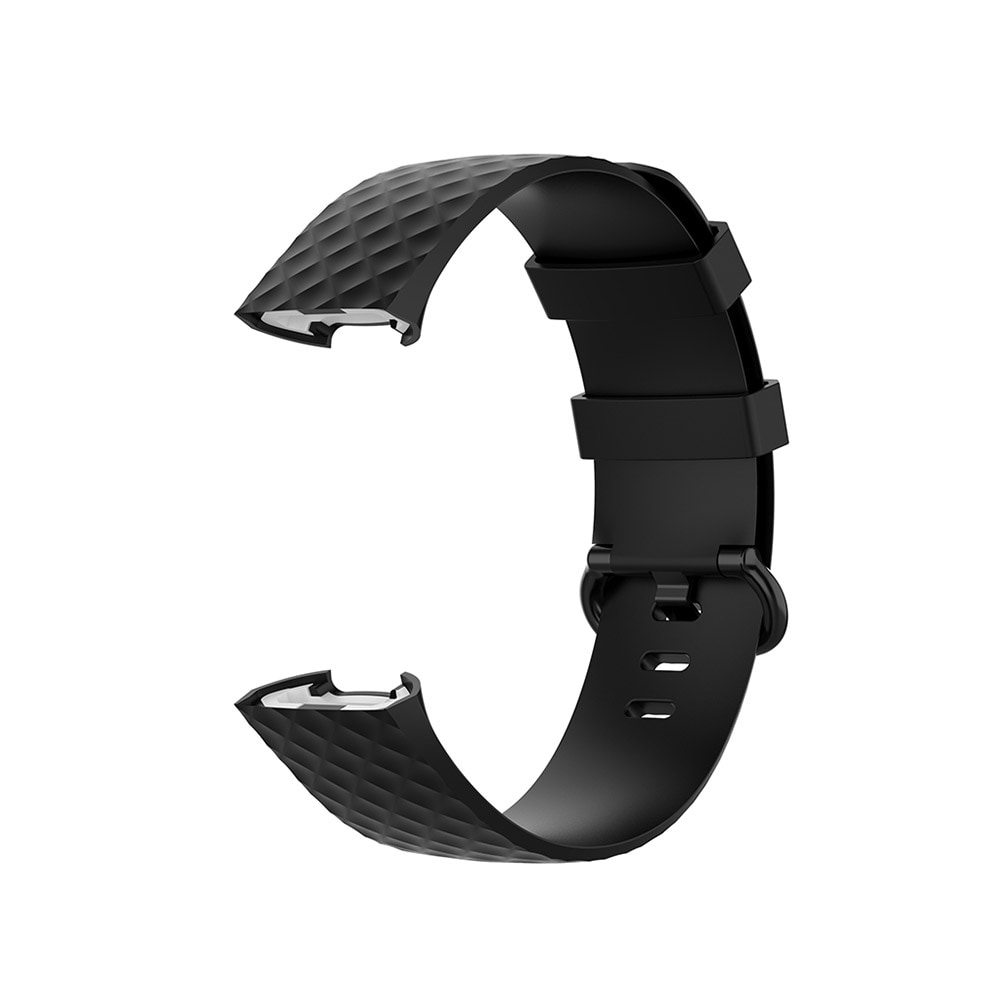 Silikonenarmband Fitbit Charge4 / Charge 3 - S Zwart