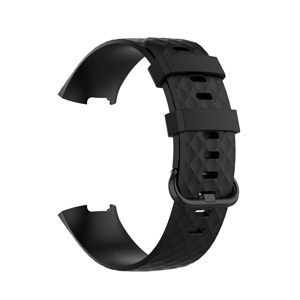 Silikonenarmband Fitbit Charge4 / Charge 3 - S Zwart