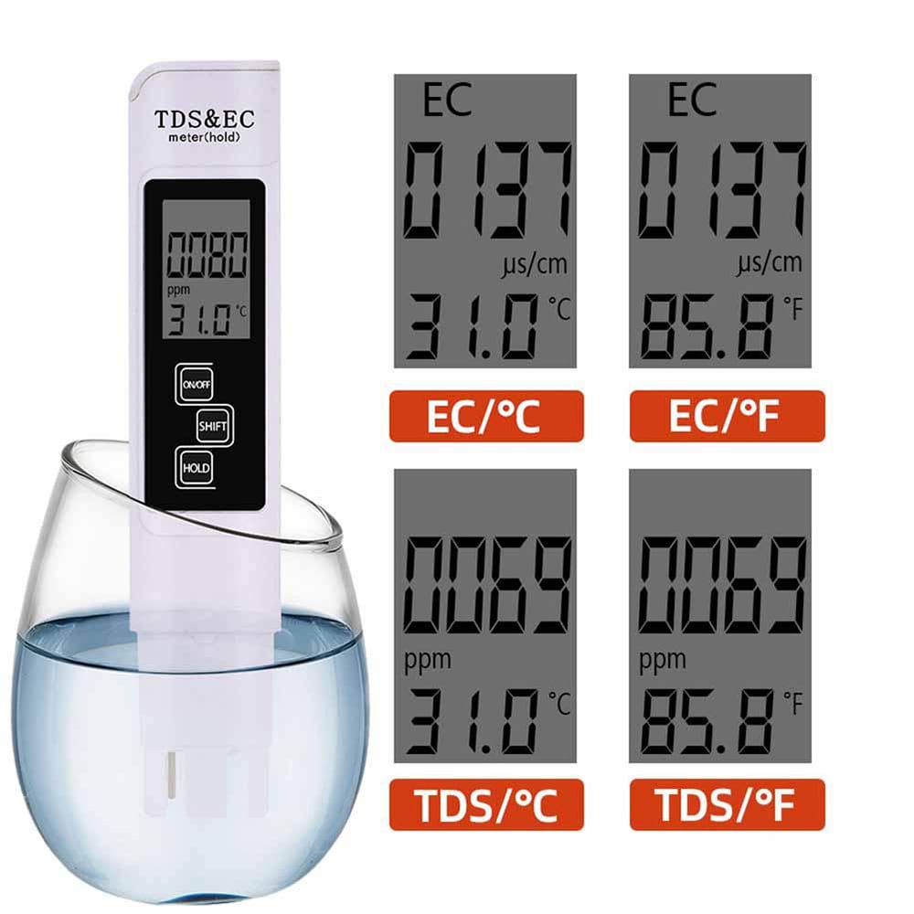 3-in-1 Digitale watertester TDS EC