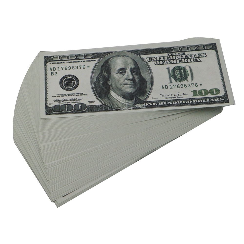 Speelgeld - 100 amerikaanse dollar (100 bankbiljetten)