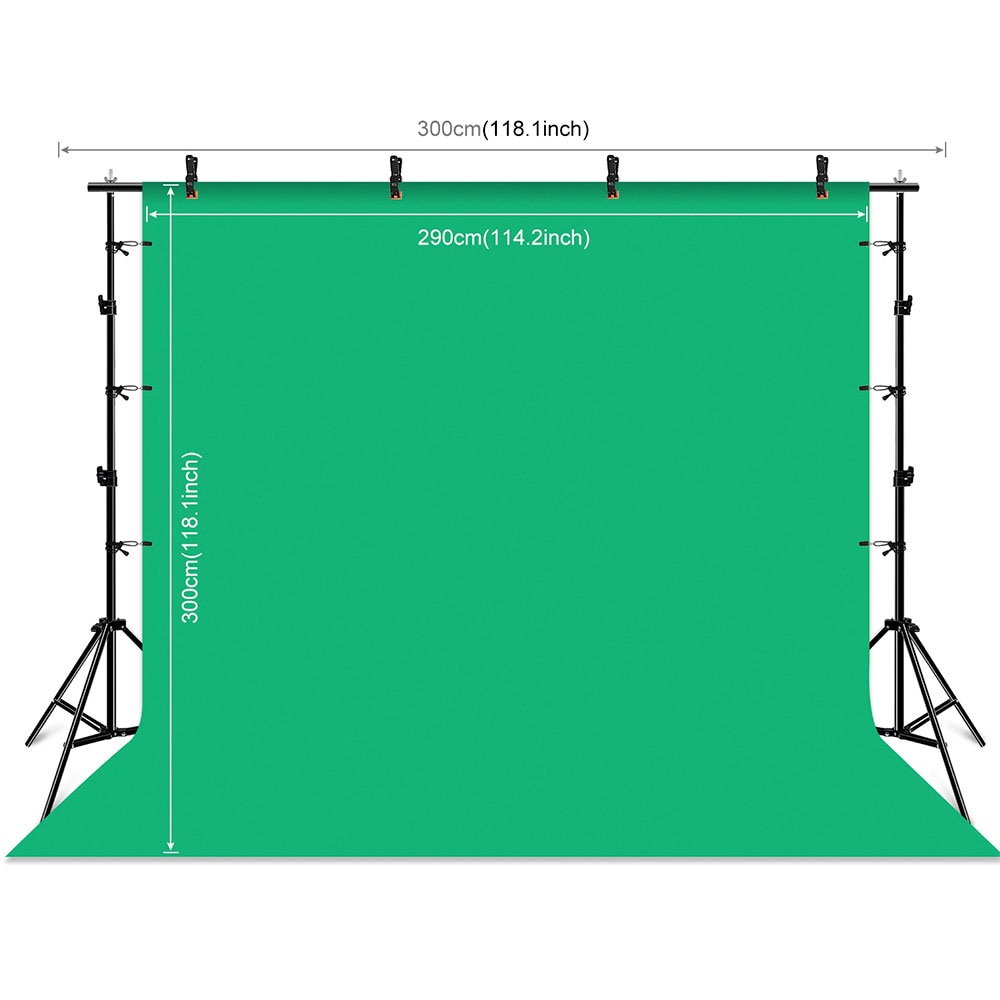 PULUZ Studio achtergrond met standaard 2x3m - Rood / Blauw / Groen