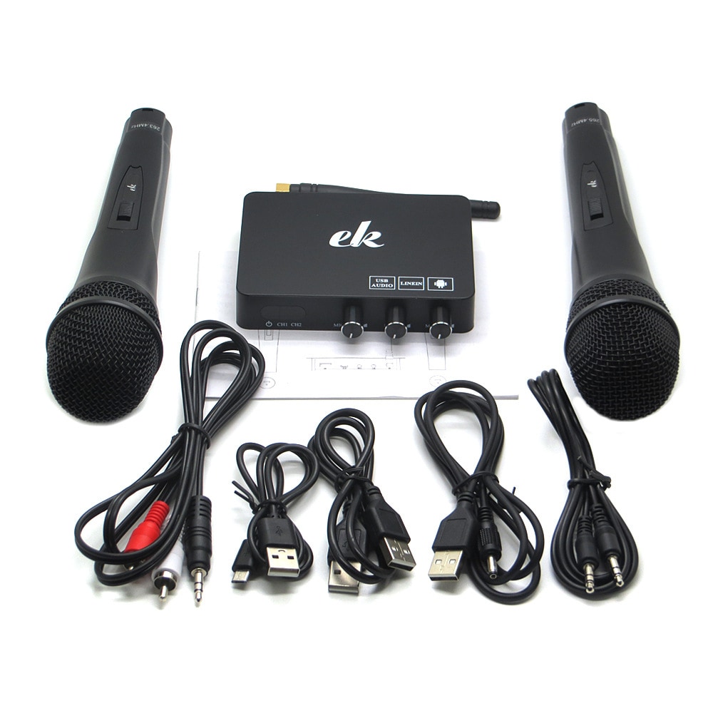 Karaokemachine / Karaokemixer - 2 microfoons met functies