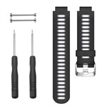 Silikonen armband voor Garmin Forerunner 735 XT, zwart + grijs